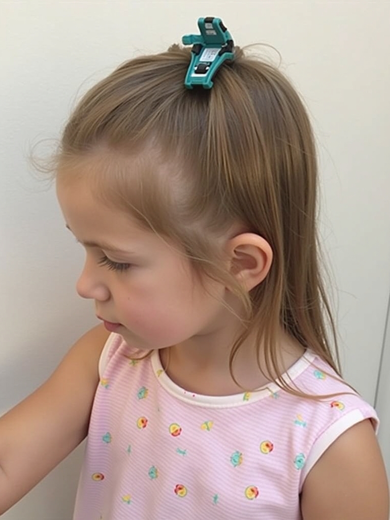Hair Styles Kids: Side Part With Clip
