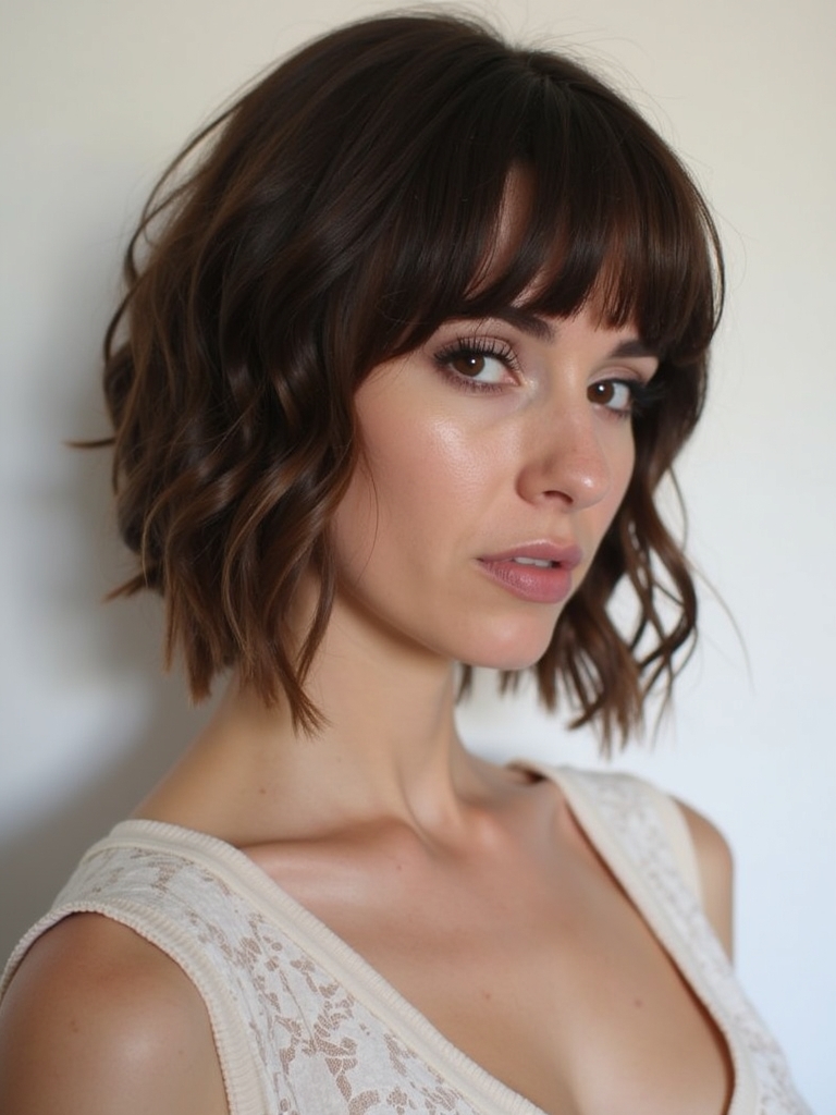 French Bob Collarbone Length