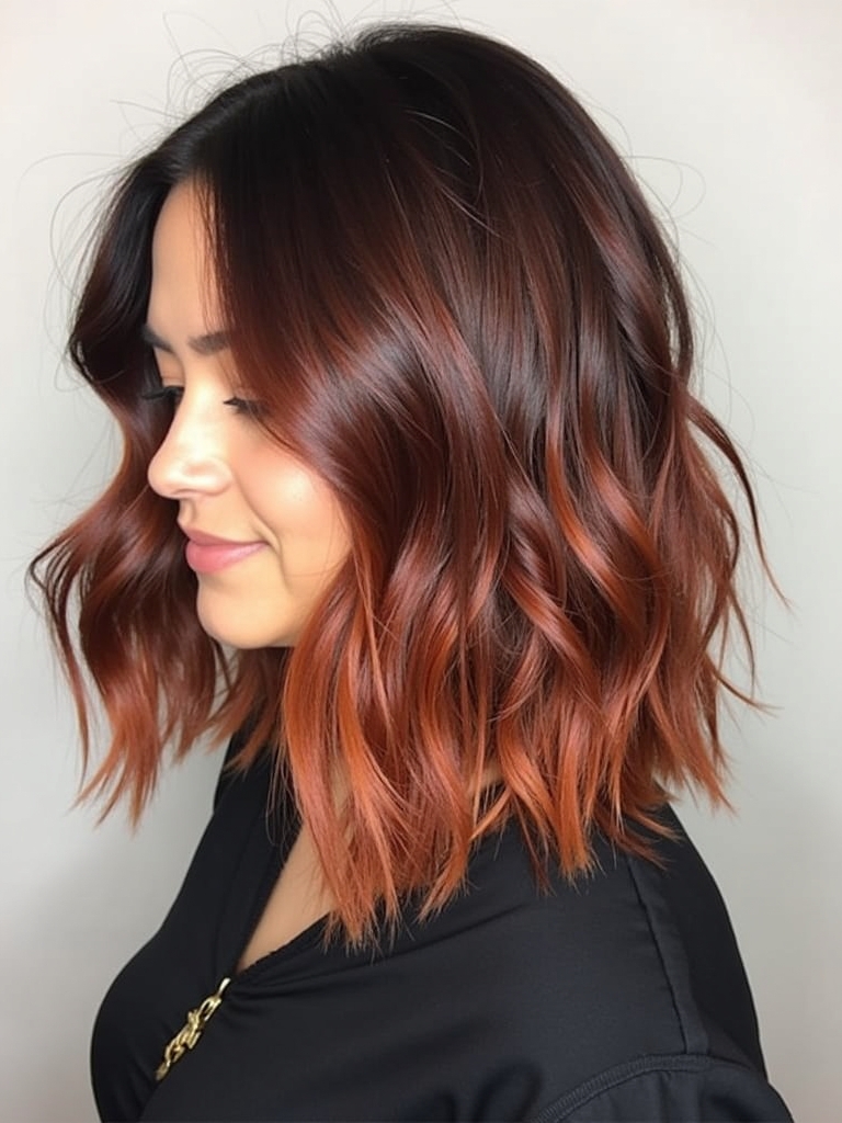Edgy Hair Color Ideas Copper: Reverse Copper Ombre