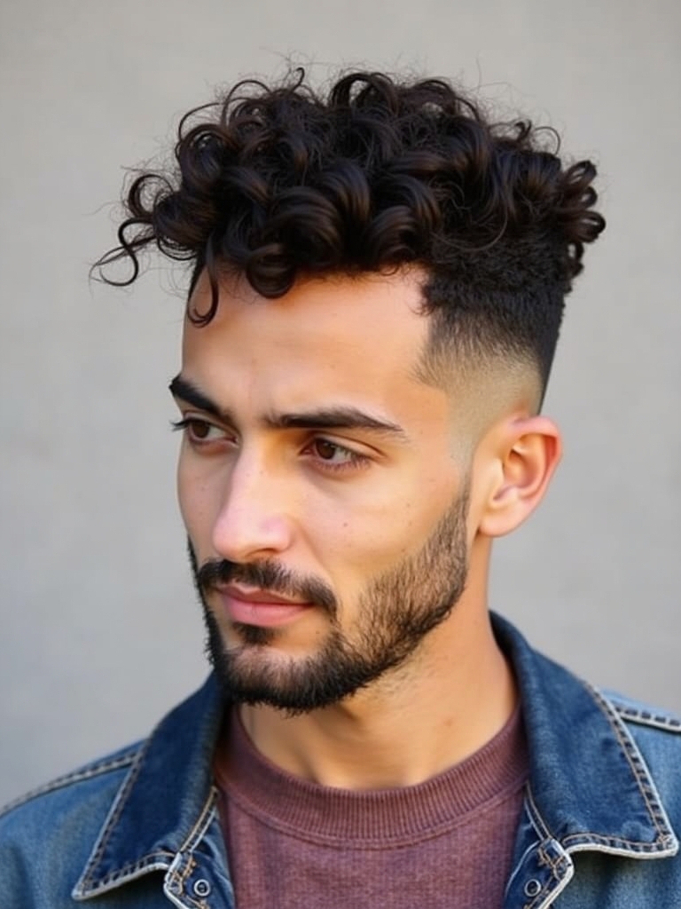 Curly Hairstyles for Guys: The Textured Crop