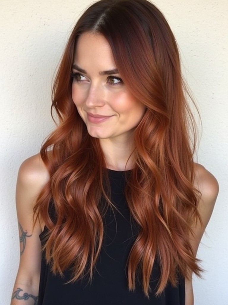 Edgy Hair Color Ideas Copper: Copper Peekaboo Highlights