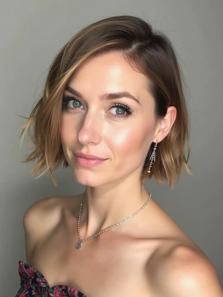 Angled Bob Haircut: The With baby light dimension