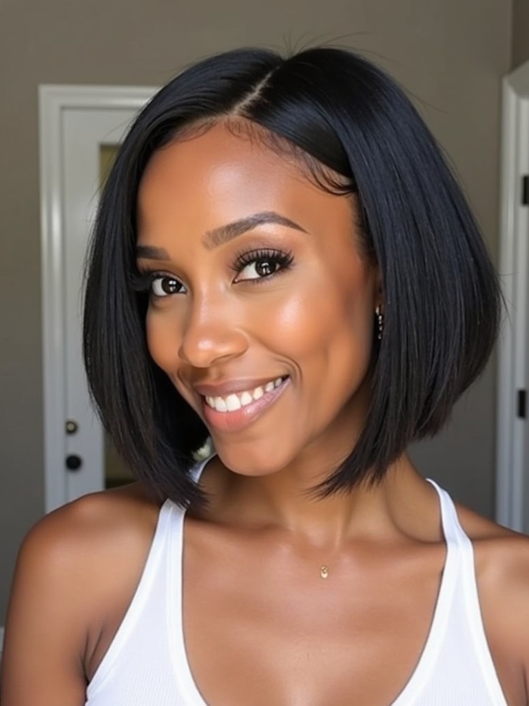 Stunning Short Haircuts for Black Women: The Sleek and Straight Bob