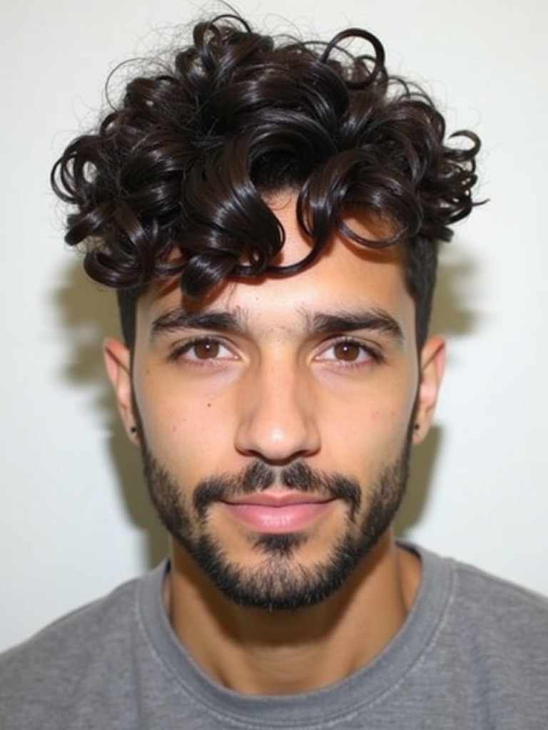Hairstyles For Men Curly Hair: The Side Swept Curls