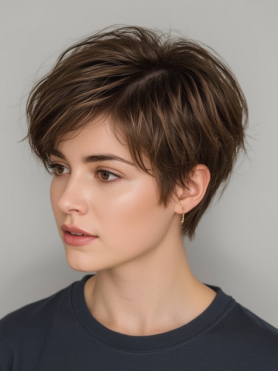 Shoulder Length Hairstyle For Thin Hair Fine: Pixie Cut