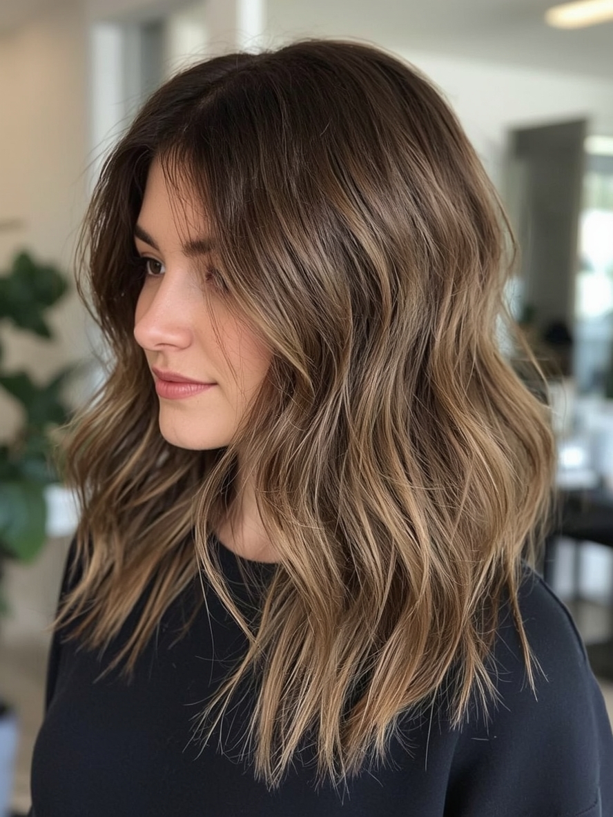 Shoulder Length Hairstyle For Thin Hair Fine: Soft Waves