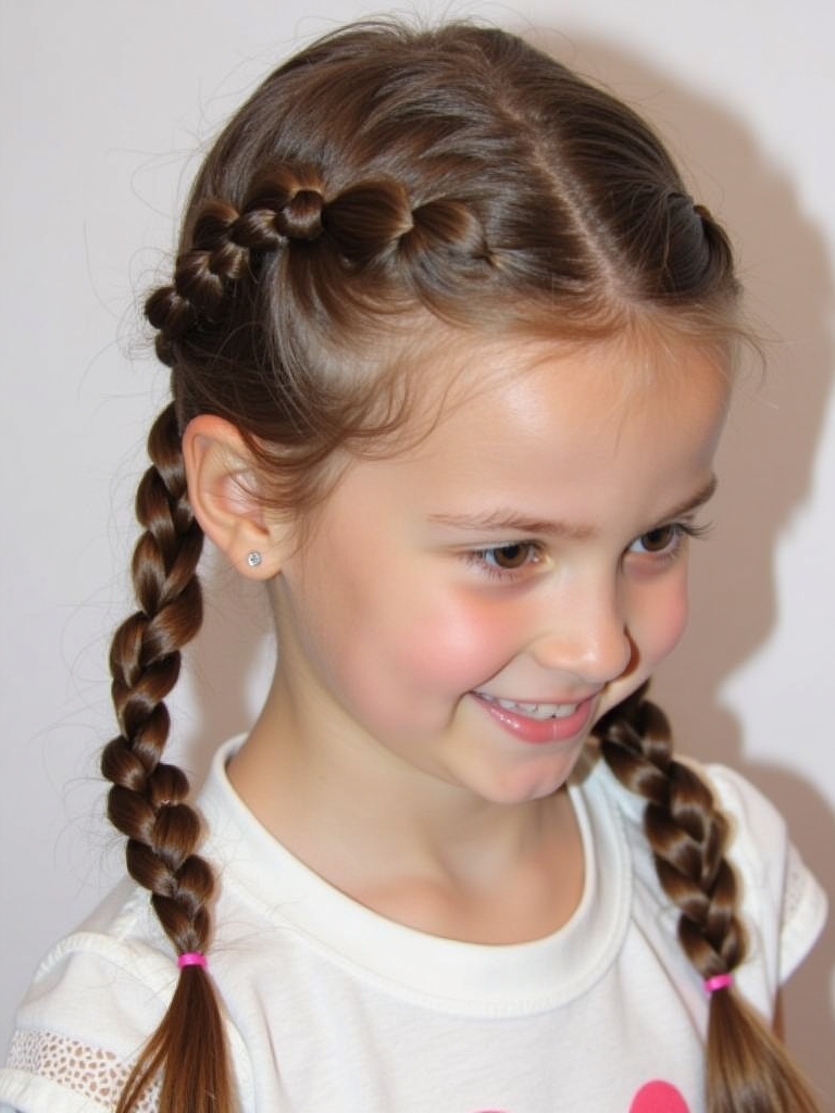 Hair Styles Kids: Braided Pigtails
