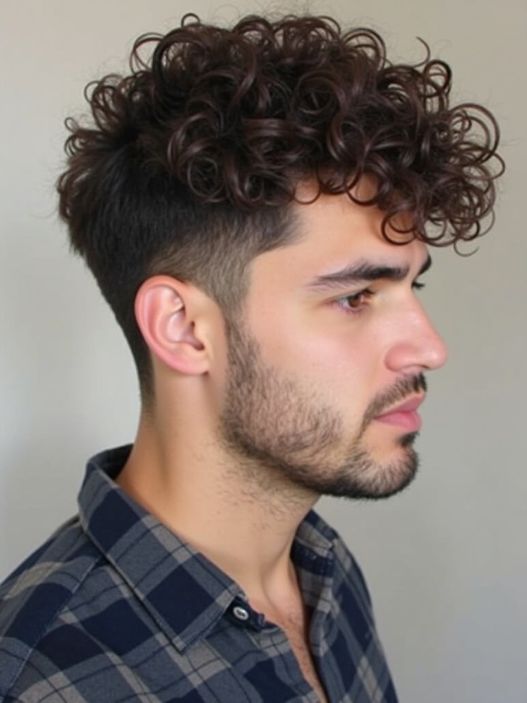 Curly Hairstyles for Guys: The Messy Quiff