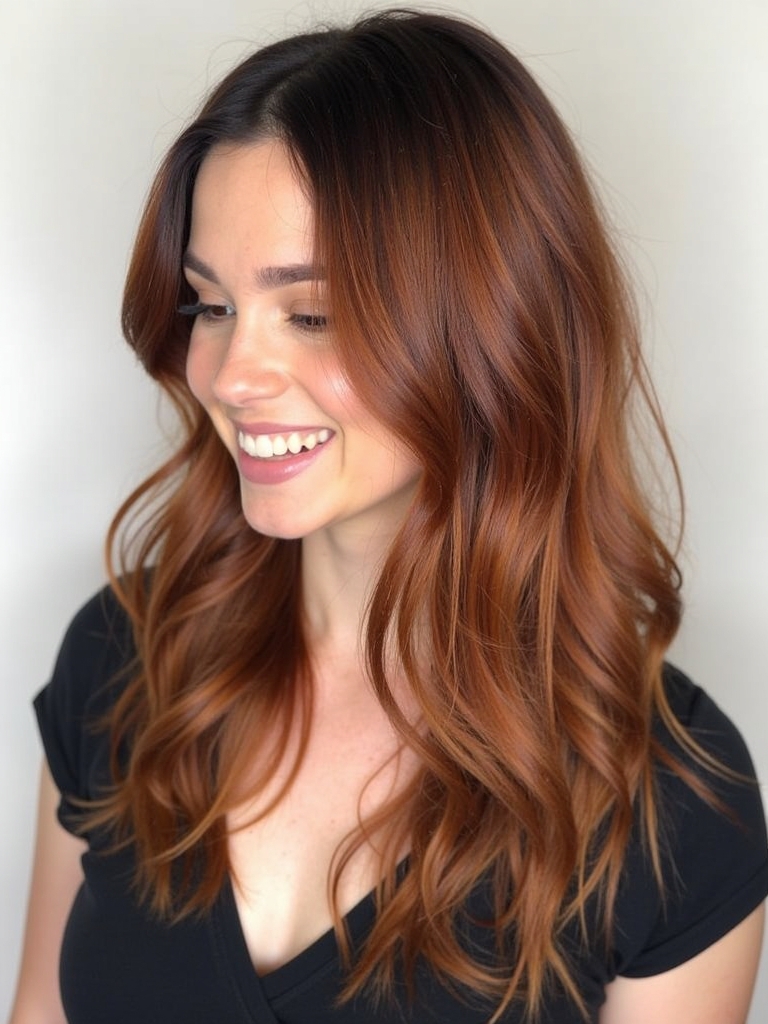 Edgy Hair Color Ideas Copper: Copper Money Piece Highlights