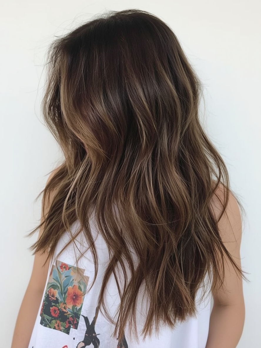 Brunette Summer Hair 2025: Long Brunette Hair with Soft Layers