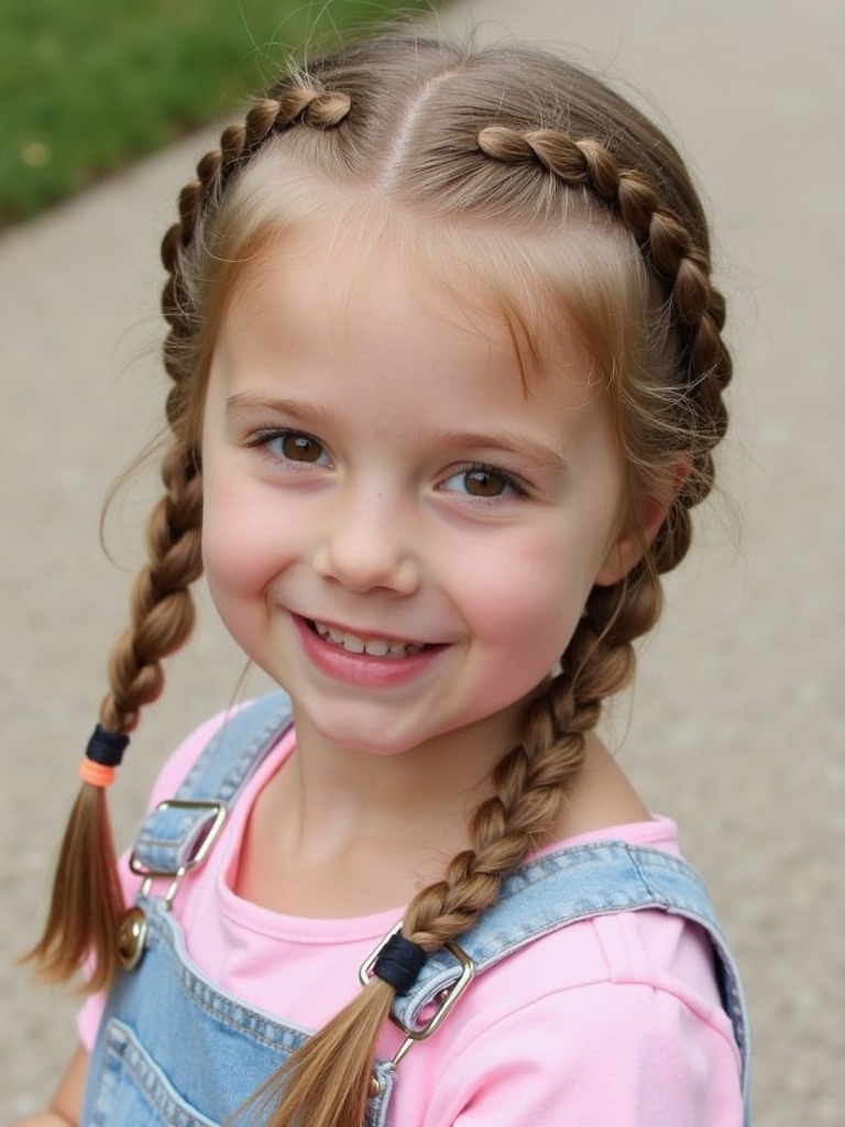 Hair Styles Kids: Dutch Braid
