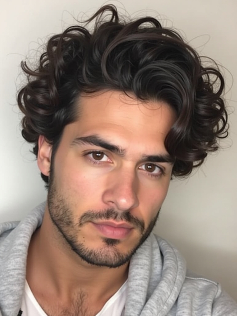 Hairstyles For Men Curly Hair: The Side Part