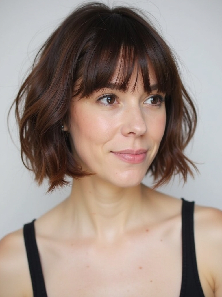 Angled Bob Haircut for Fine Hair
