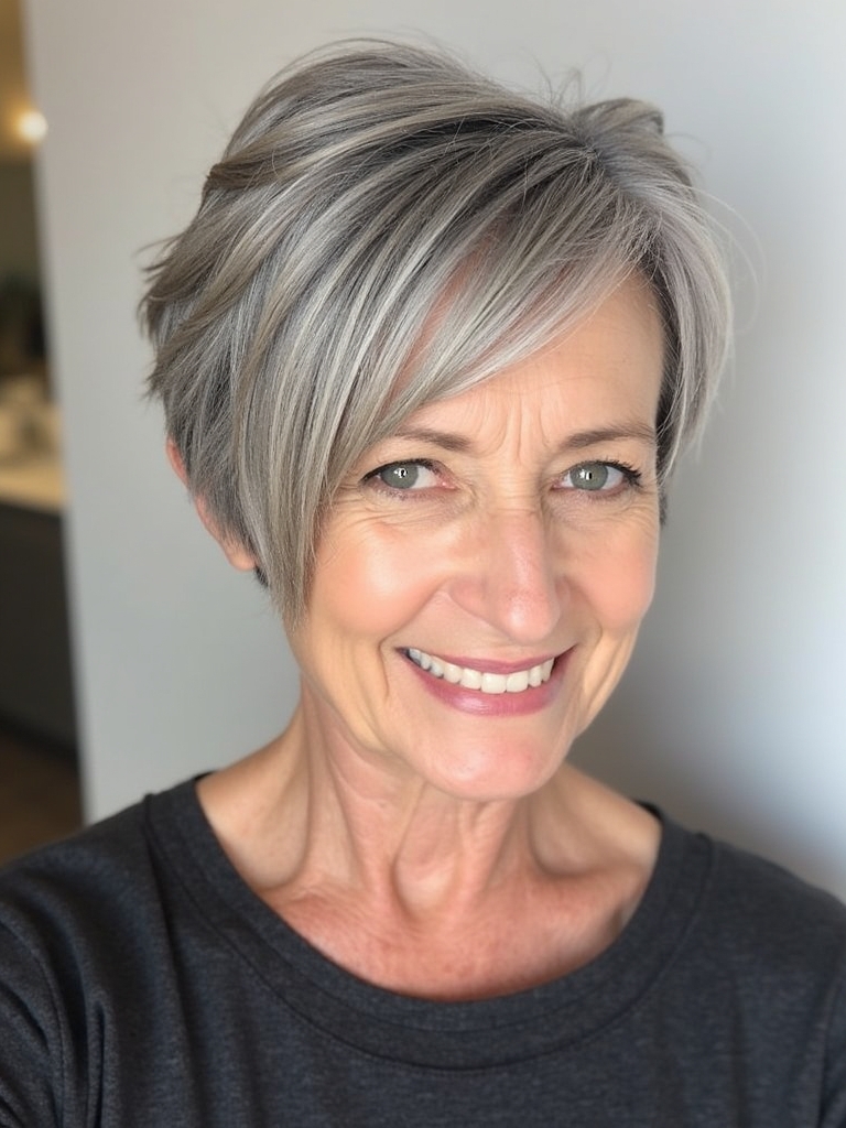 Hairstyles For Thin Hair Fine Over 50: Textured Crop