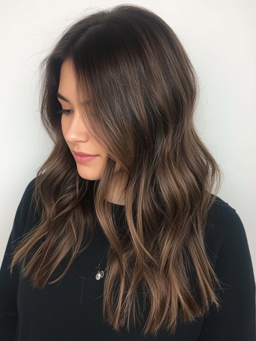 Caramel Highlights on Brown Hair: Rooted Revival