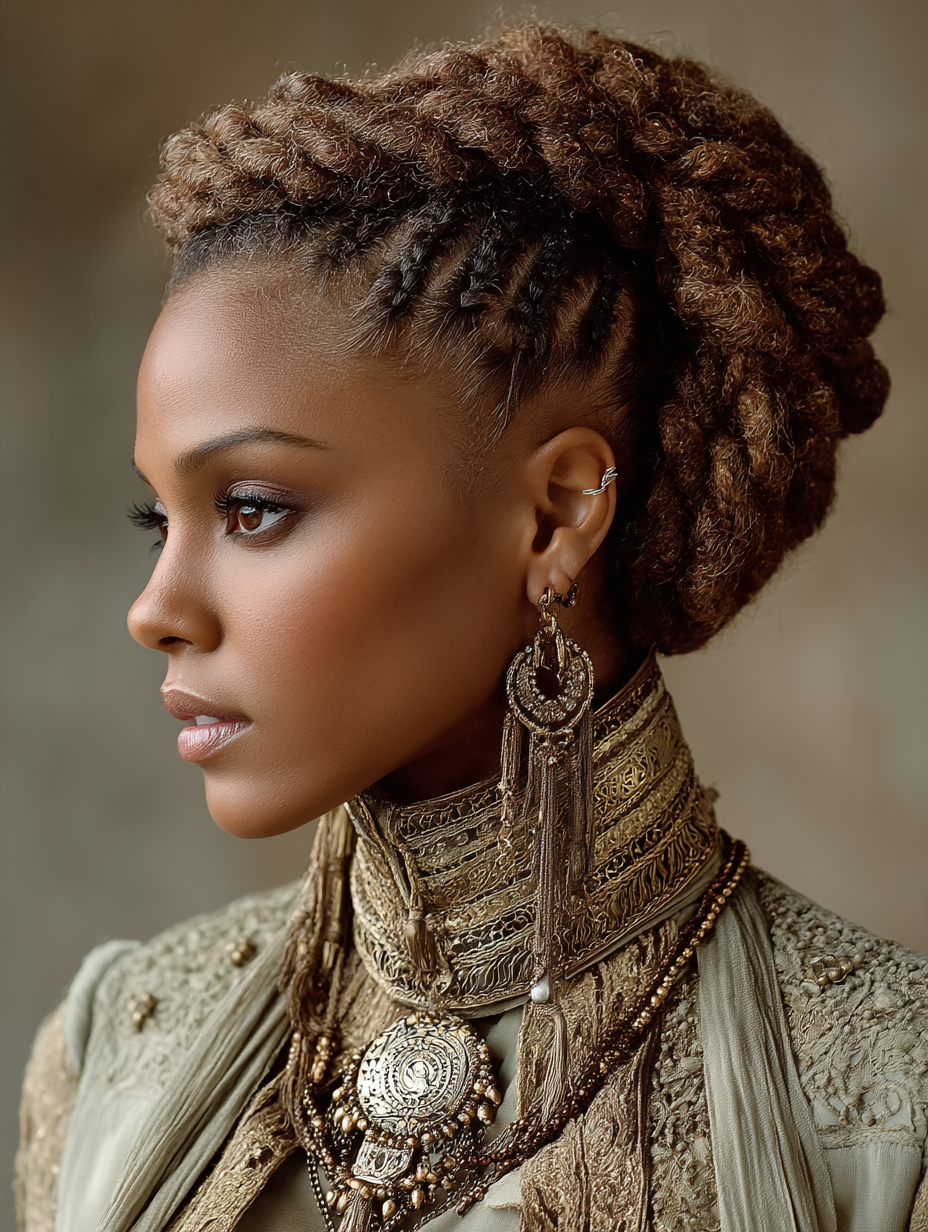 Spiral Braid African Braid Hairstyles.