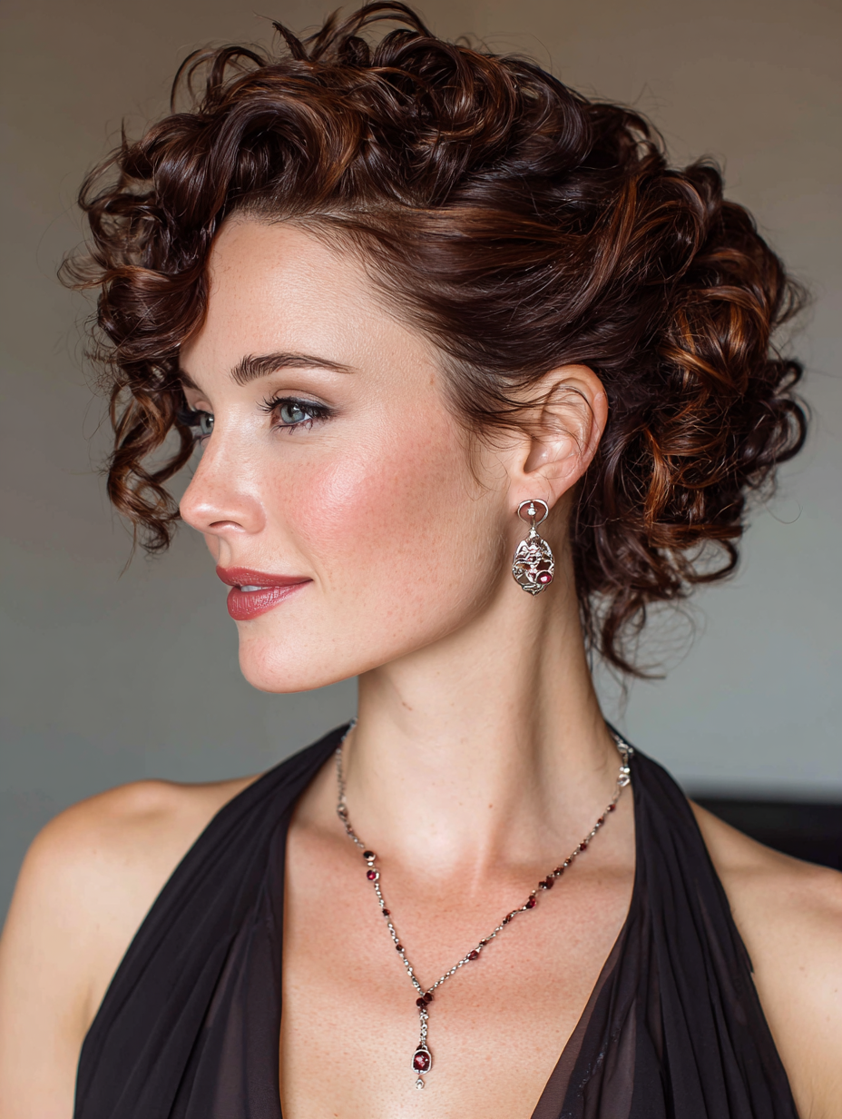 Prom Hairstyles for Curly Hair - The Curly French Roll