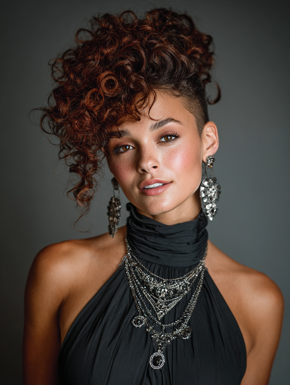 Curly Prom Hairstyles: Faux Hawk with Curls
