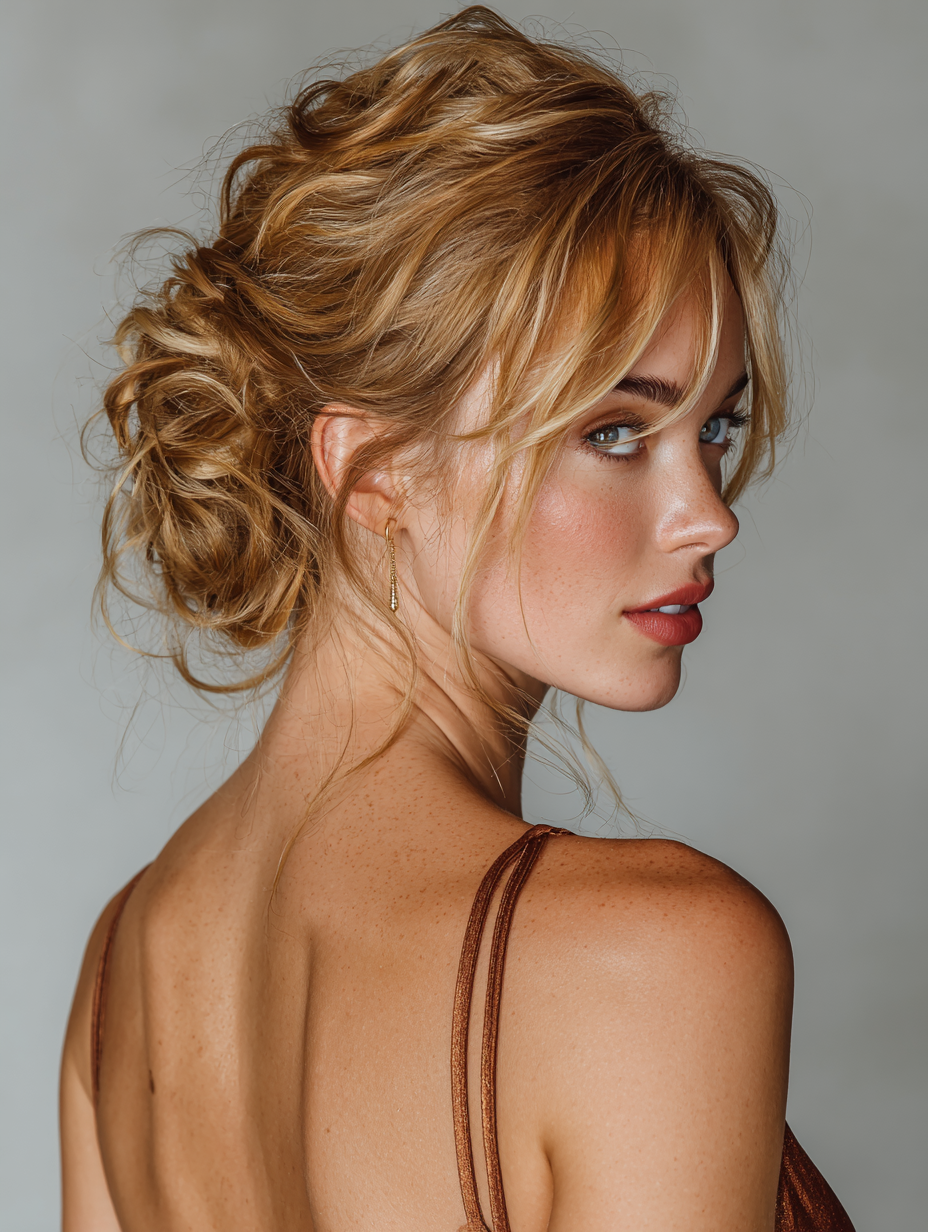 Hairstyle For Prom: Loose Tendrils with Romantic Updos