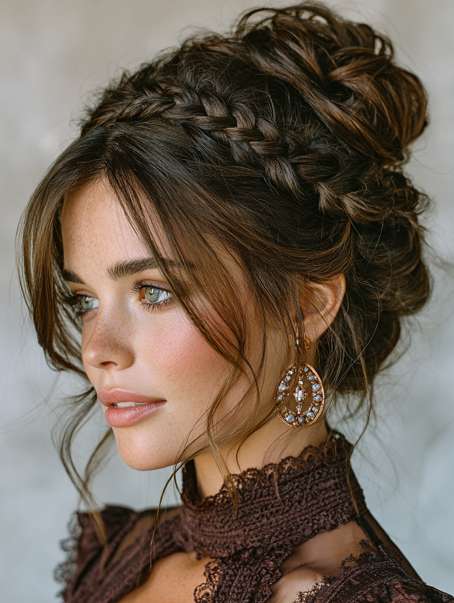 Prom Hairdos: The Braid Headband updo Bun