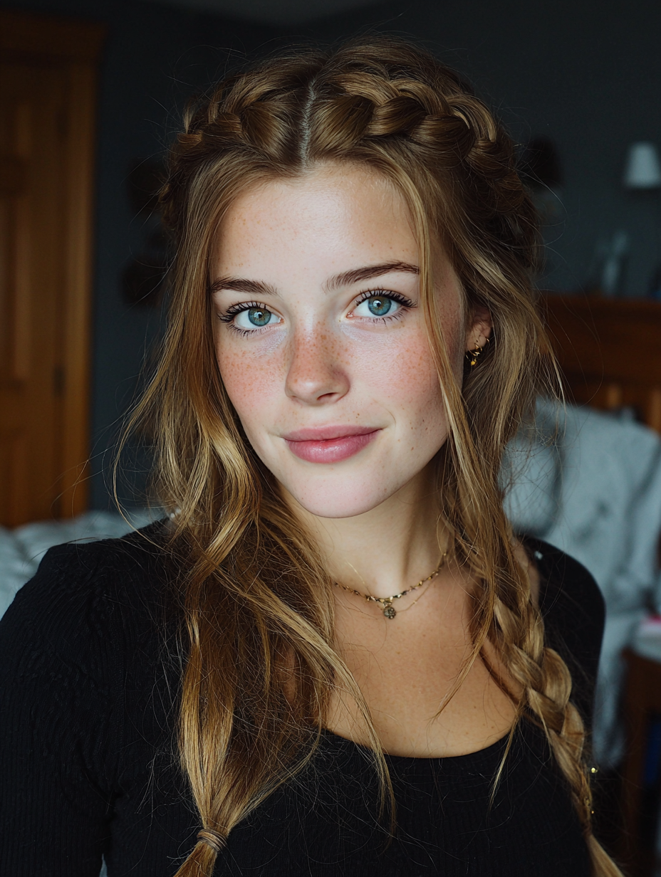 Twisted Crown Braid: Hairstyles For Straight Hair