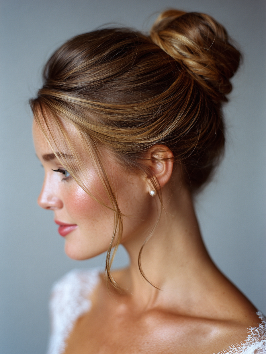 Straight Hair Prom Styles: Ballerina Bun