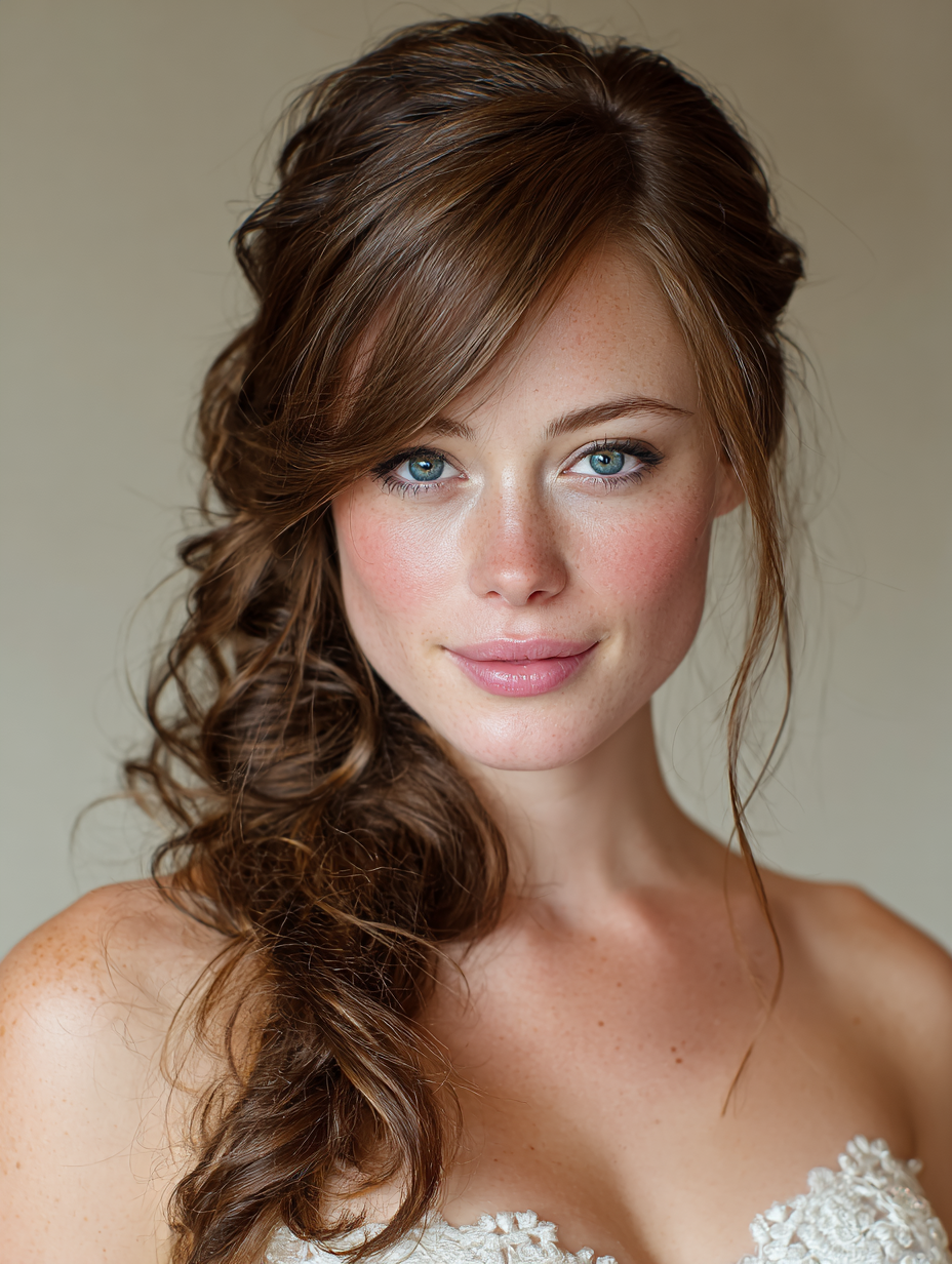 Prom Hairstyles Straight Hair: Low Bun with Center Part