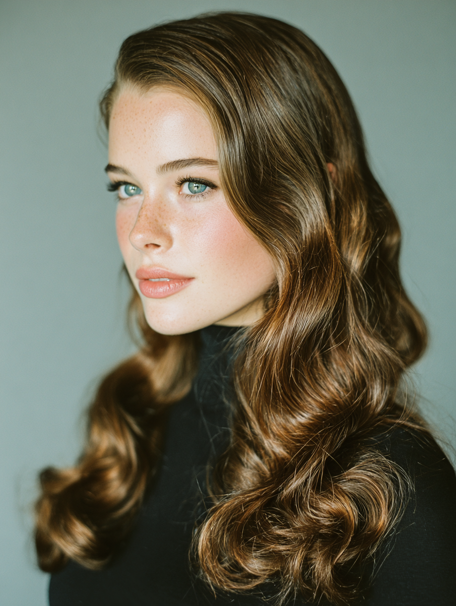 Wavy Hairstyles for Prom with Straight Hair: “Hollywood Waves’’