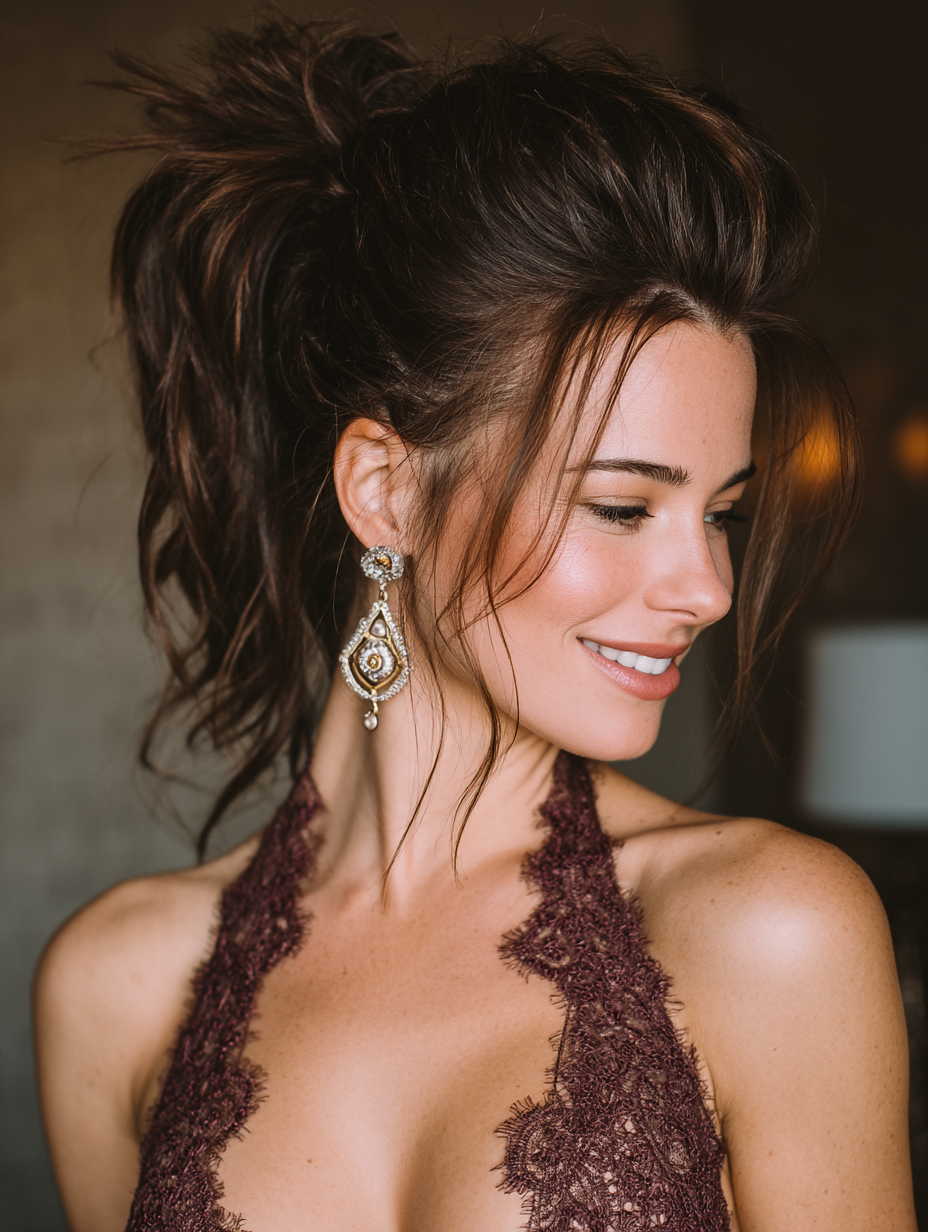 Prom Ponytail Hairstyles: Faux Hawk Ponytail