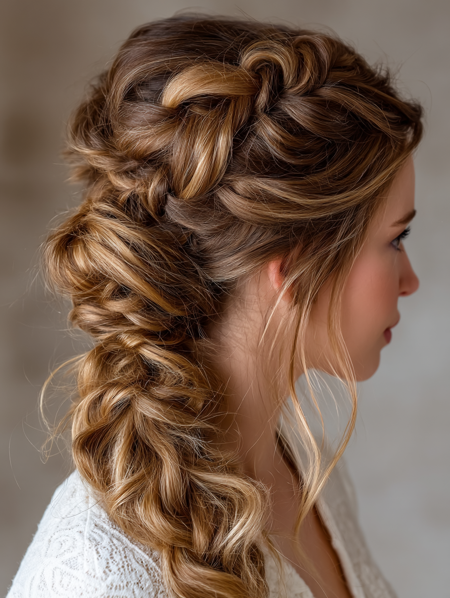 Prom Ponytail Hairstyles: Double Braided Ponytail