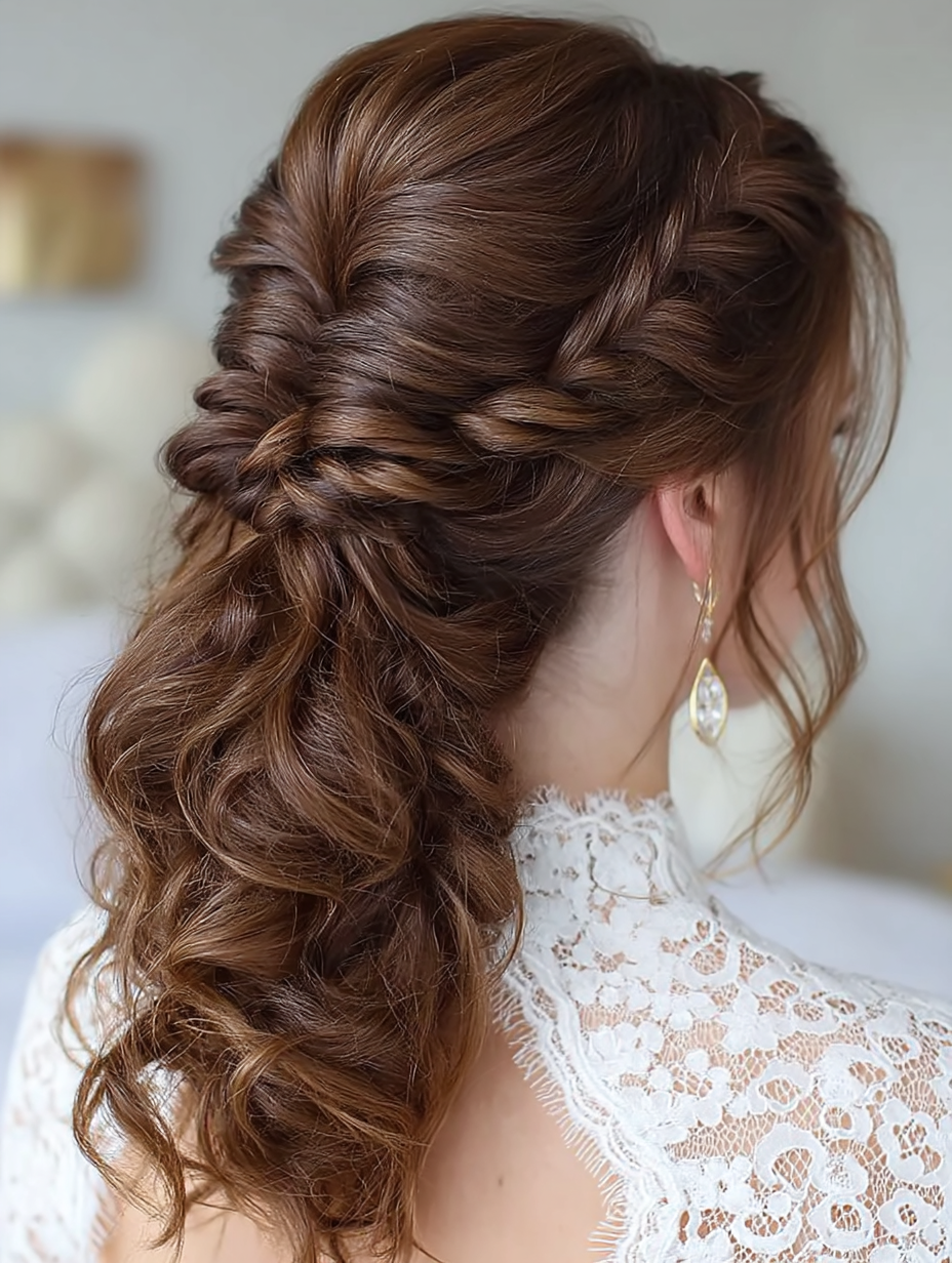 Prom Ponytail Hairstyles: Braid a Ponytail
