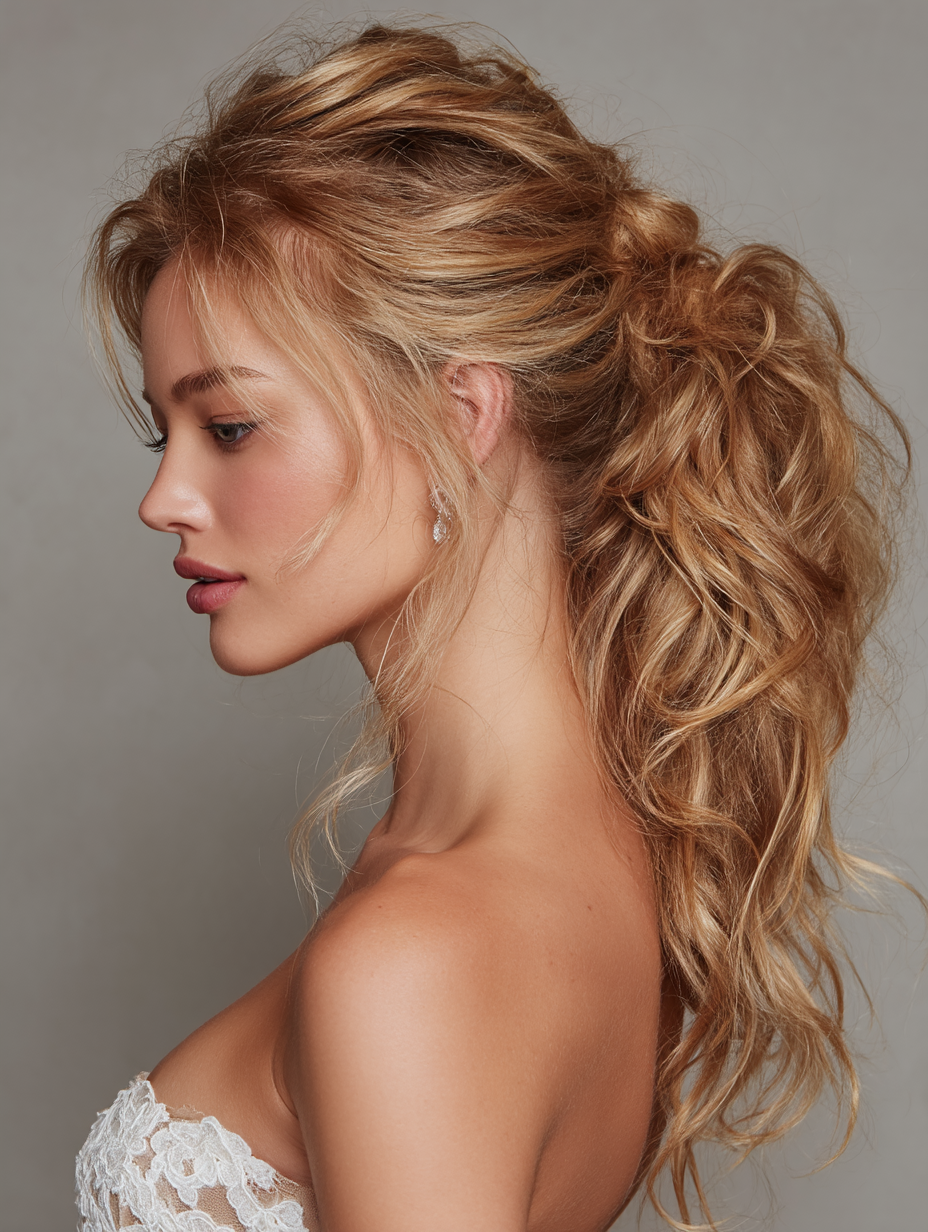 Prom Ponytail Hairstyles: Voluminous Textured Ponytail