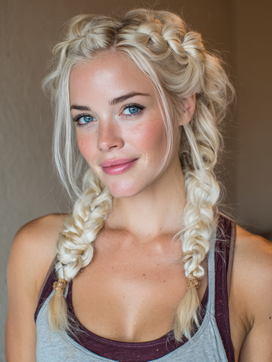 Rock Concert Hairstyles: Two Dutch Braids