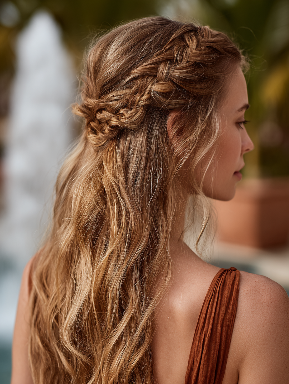 Summer Hairstyles For Medium Hair: Waterfall Braid