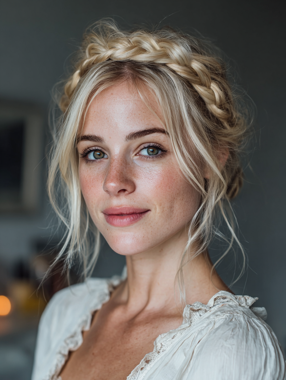Summer Hairstyles For Medium Hair: Braided Headband