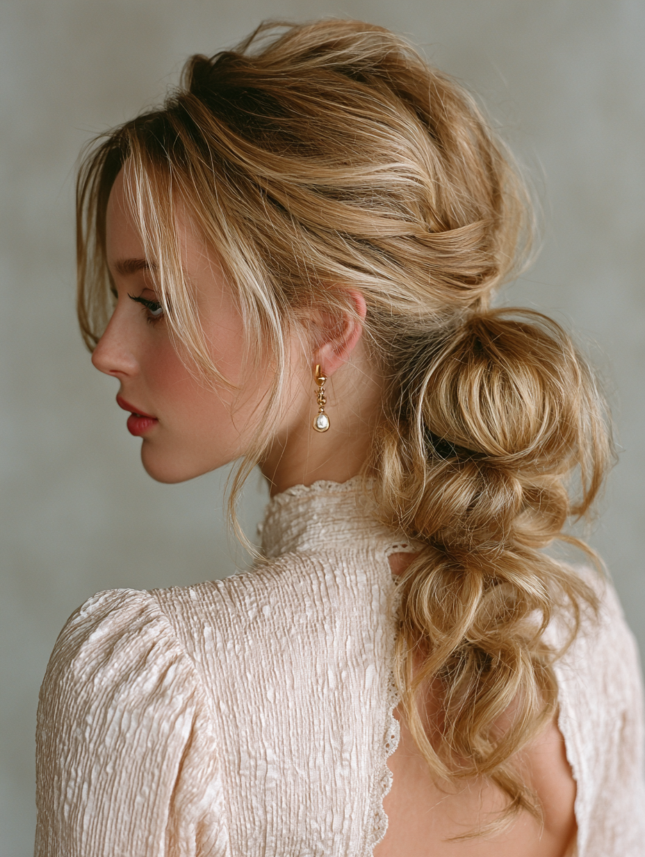 Summer Hairstyles For Medium Hair: Bubble Ponytail