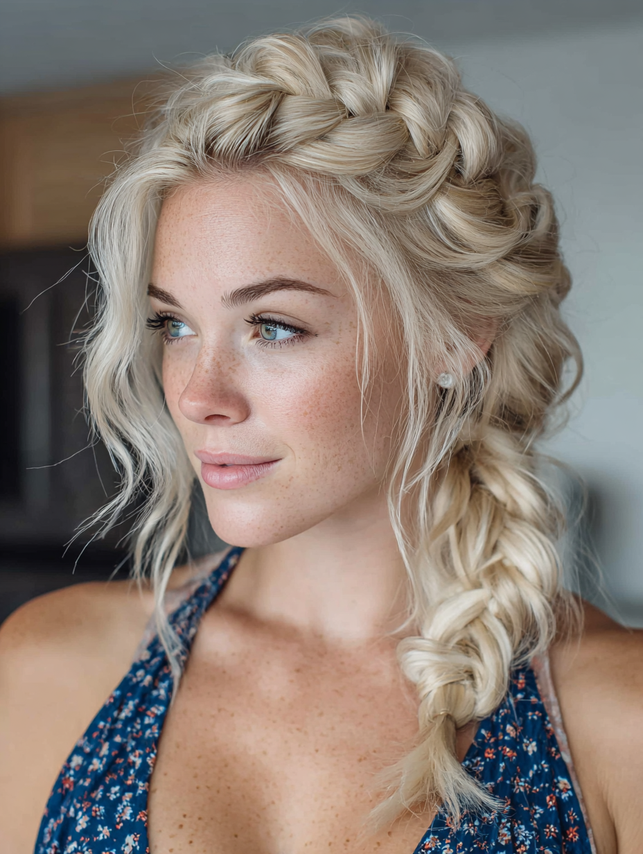 Summer Hairstyles For Medium Hair: Side Braid