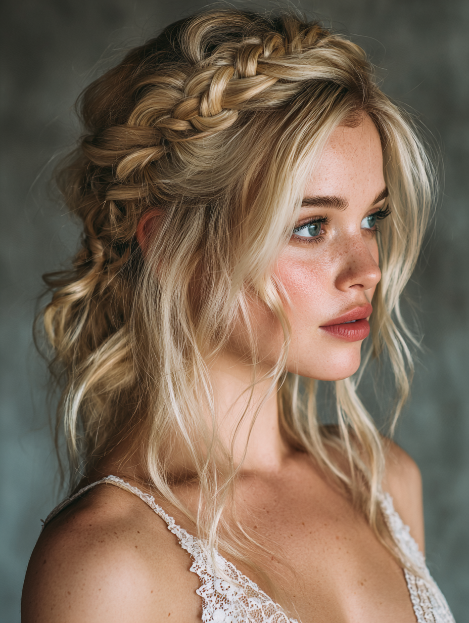 Summer Hairstyles For Medium Hair: Accent Braid with Loose Waves