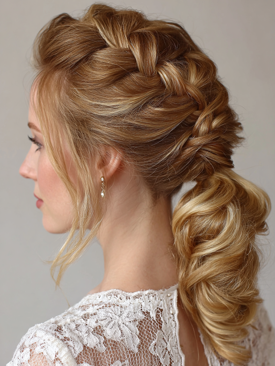 Prom Hair Braid Styles: A Braided Ponytail